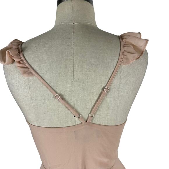 LULUS Here's To Us Pink Pastel Ruffle Hi-Low True Wrap Maxi Dress Size Small S - Picture 4 of 7